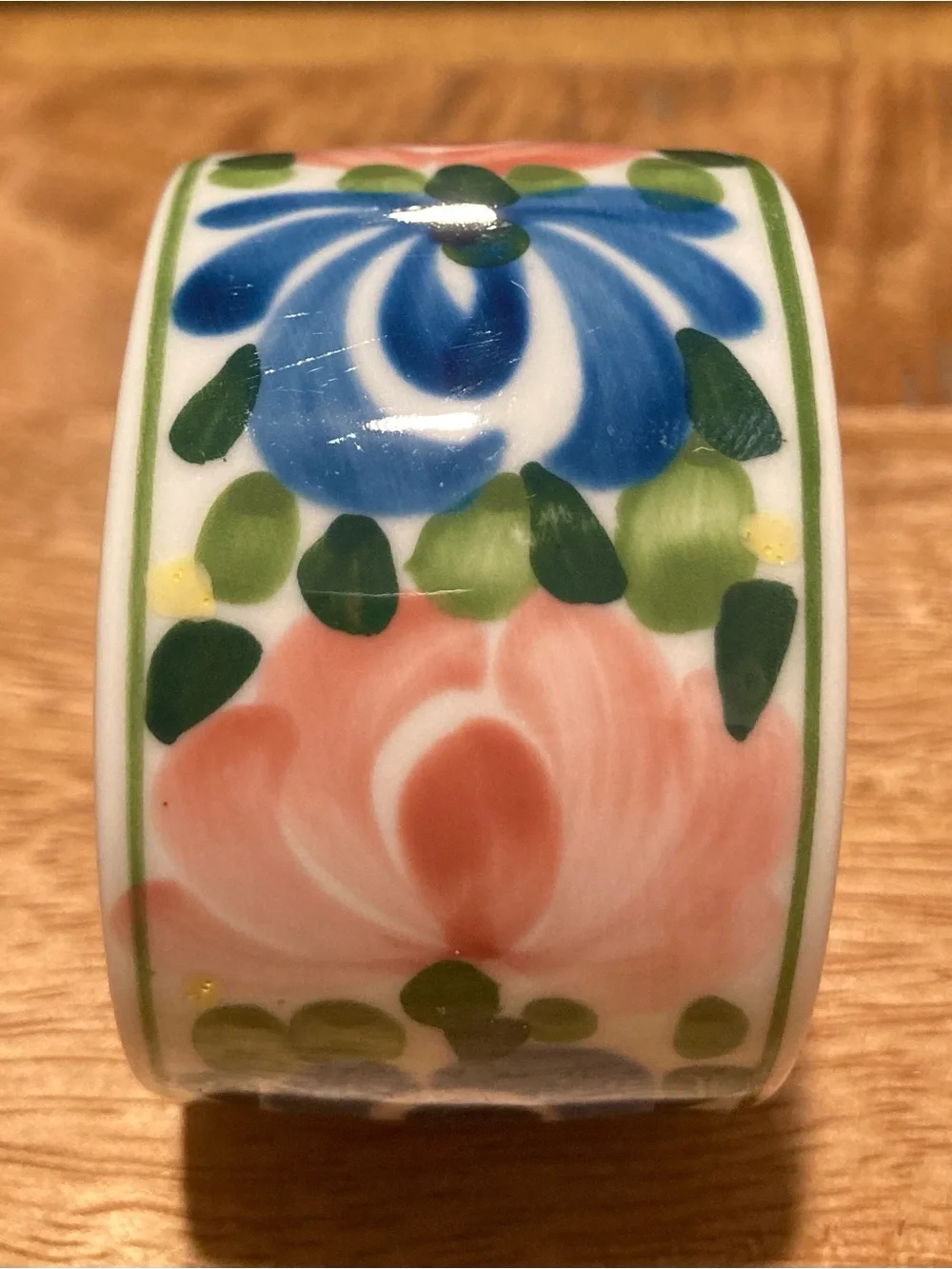 Vintage Aukey Ceramic Floral Napkin Rings